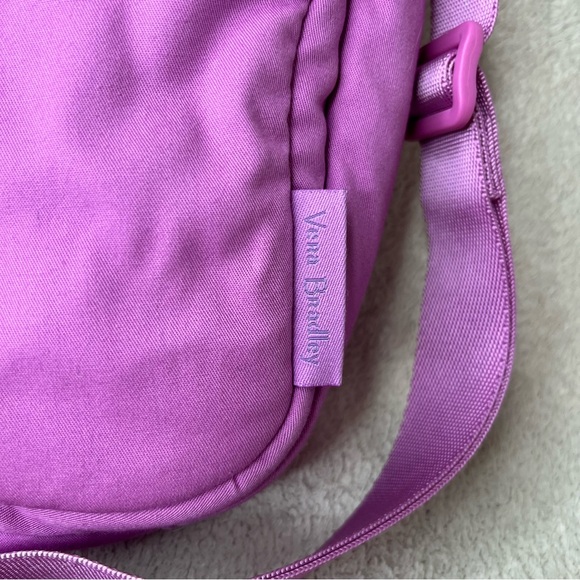 Vera Bradley Utility Crossbody Purse Bag-Recycled Cotton-Rich Orchid Pink-Floral - Picture 5 of 11